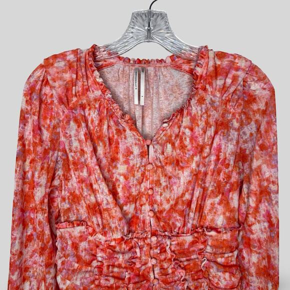 Anthropologie Floral Cropped Top - Picture 2 of 6